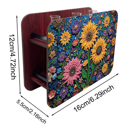 Gem Sunflower DIY Diamond Painting Wooden Tube Vase for Adults Gift Home Decor