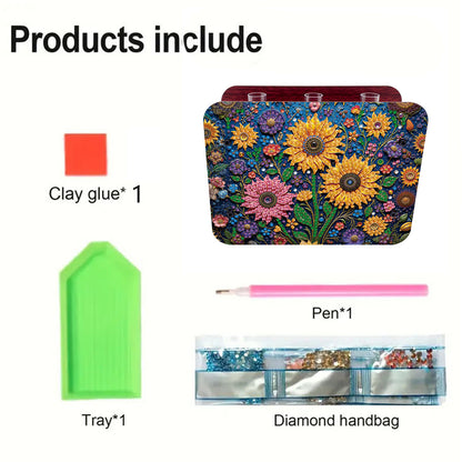 Gem Sunflower DIY Diamond Painting Wooden Tube Vase for Adults Gift Home Decor