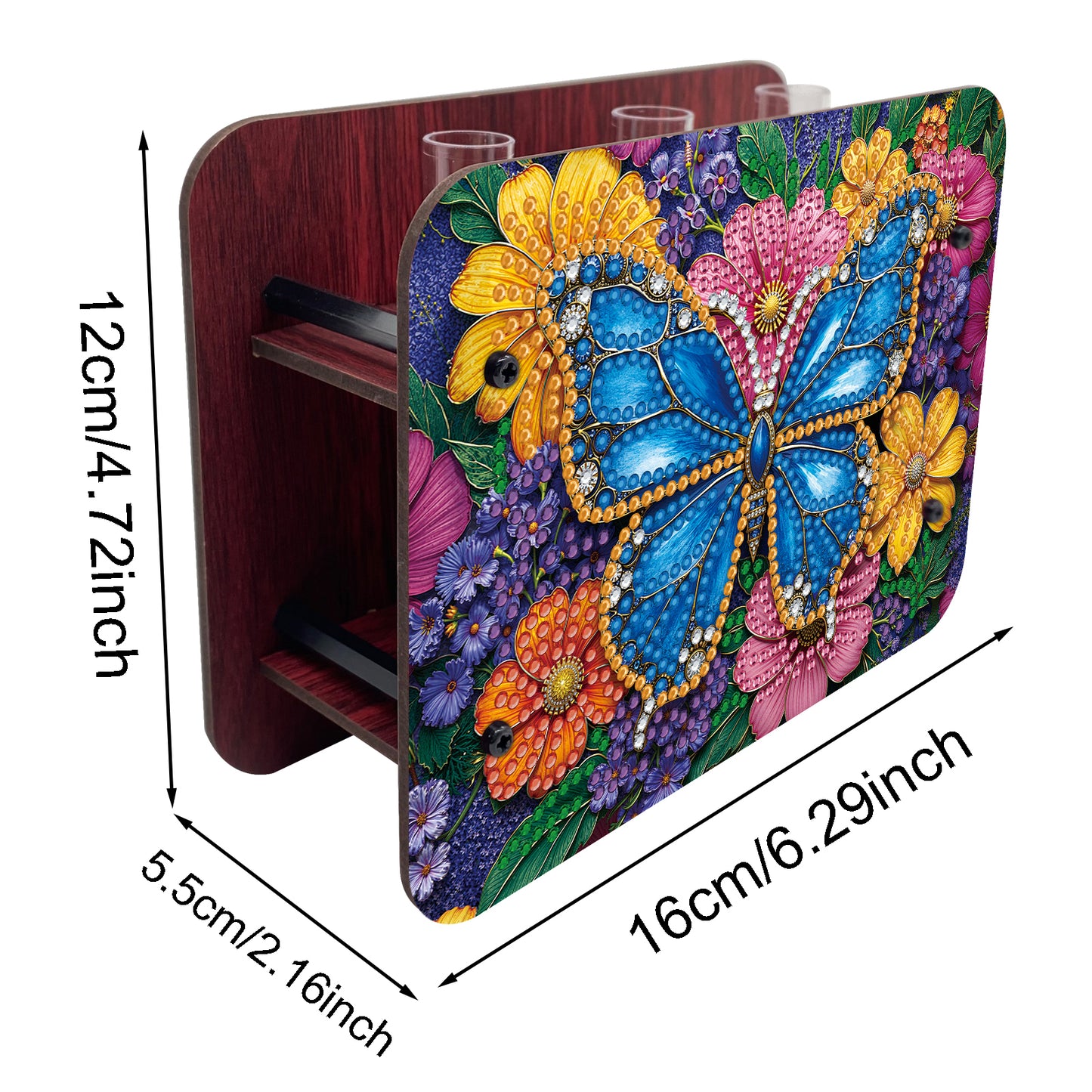 Gem Butterfly DIY Diamond Painting Wooden Tube Vase for Adults Gift Home Decor