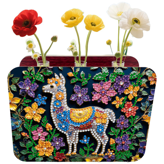 Gem Camel DIY Diamond Painting Wooden Tube Vase for Adults Gift Idea Home Decor