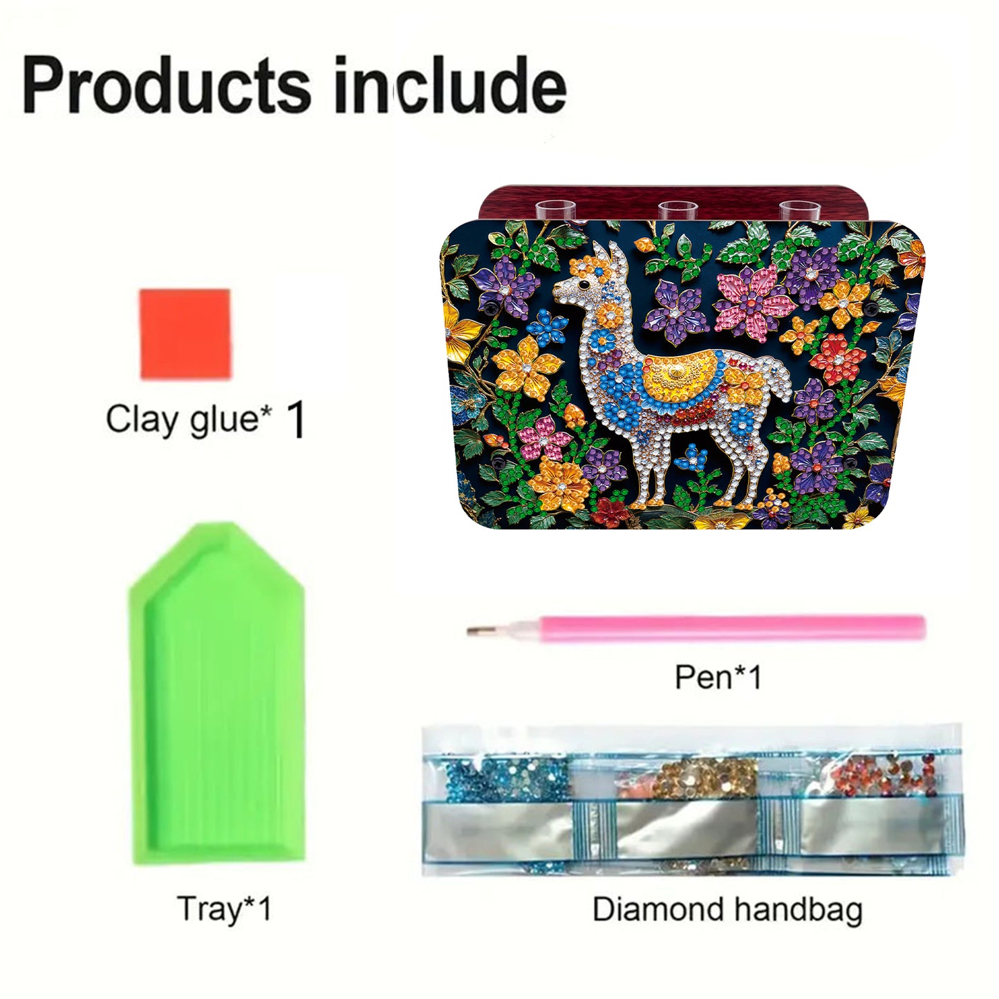 Gem Camel DIY Diamond Painting Wooden Tube Vase for Adults Gift Idea Home Decor