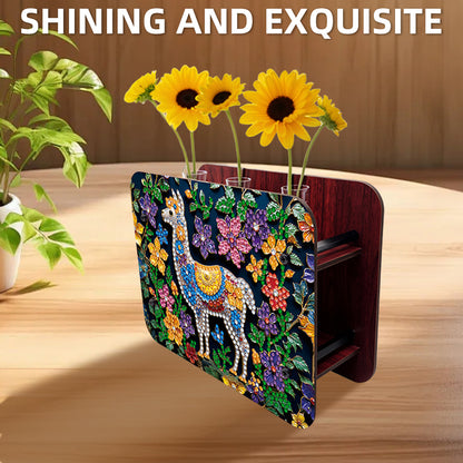 Gem Camel DIY Diamond Painting Wooden Tube Vase for Adults Gift Idea Home Decor
