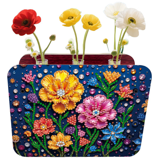 Flower DIY Diamond Painting Wooden Tube Vase for Adults Gift Idea Home Decor