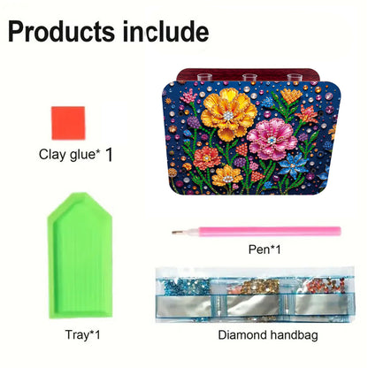 Flower DIY Diamond Painting Wooden Tube Vase for Adults Gift Idea Home Decor