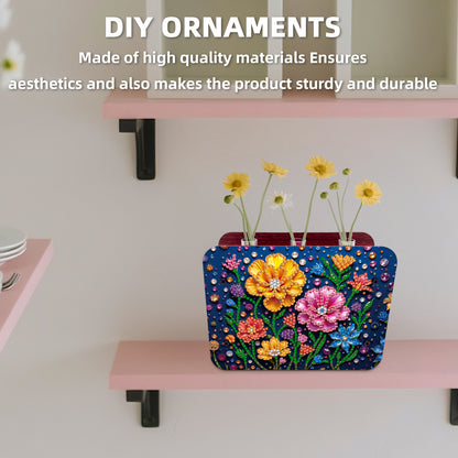 Flower DIY Diamond Painting Wooden Tube Vase for Adults Gift Idea Home Decor