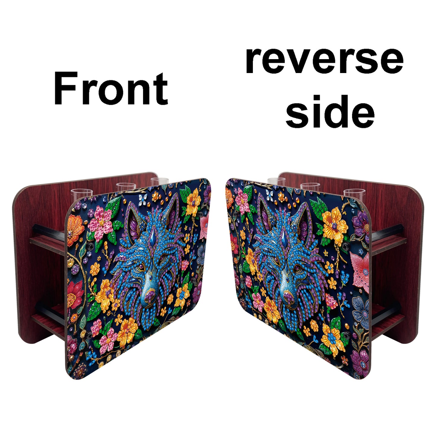 Gem Wolf DIY Diamond Painting Wooden Tube Vase for Adults Gift Idea Home Decor