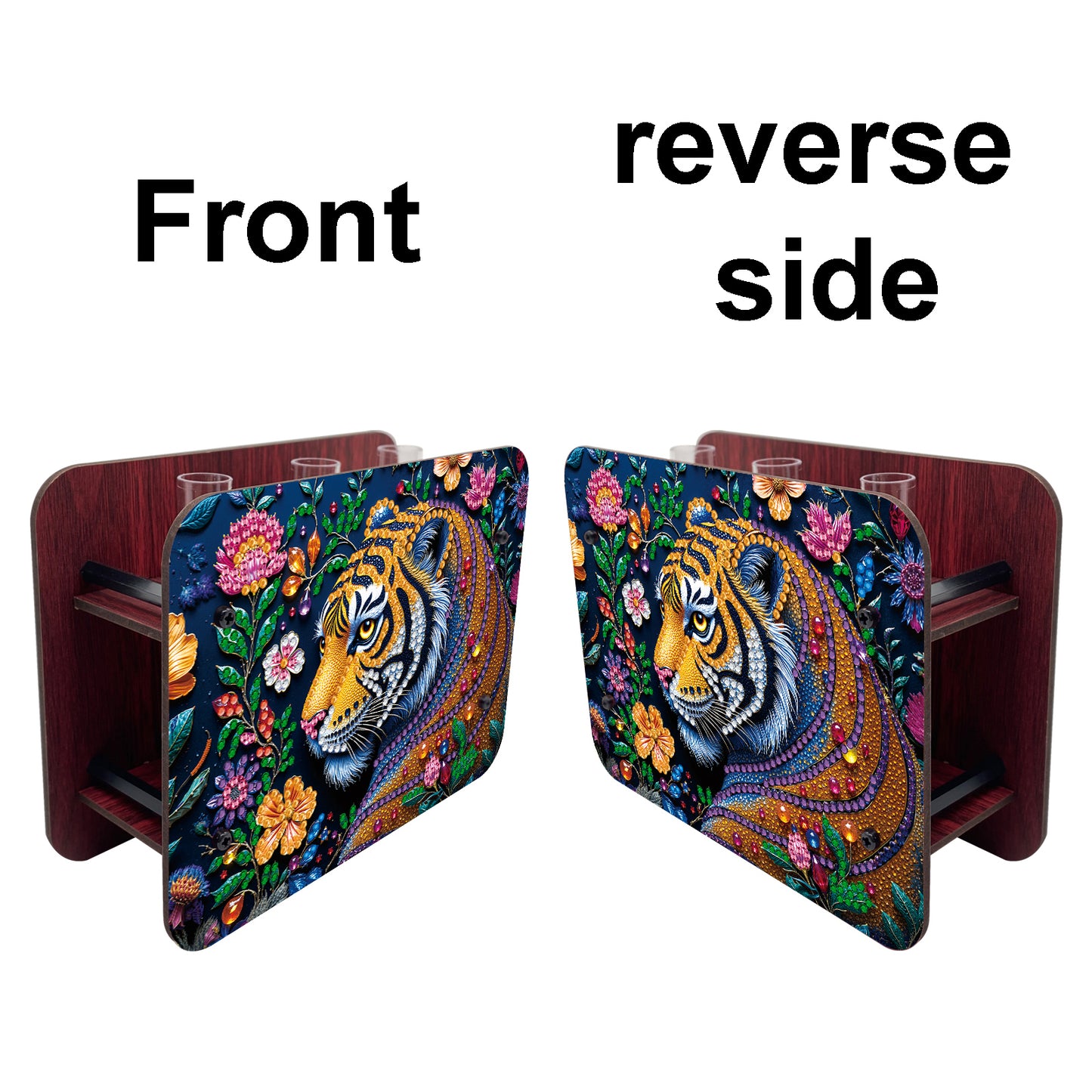 Gem Tiger DIY Diamond Painting Wooden Tube Vase for Adults Gift Idea Home Decor