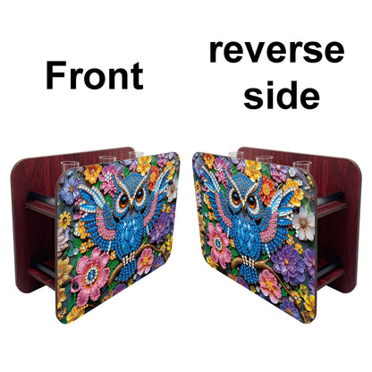 Gem Owl DIY Diamond Painting Wooden Tube Vase for Adults Gift Idea Home Decor