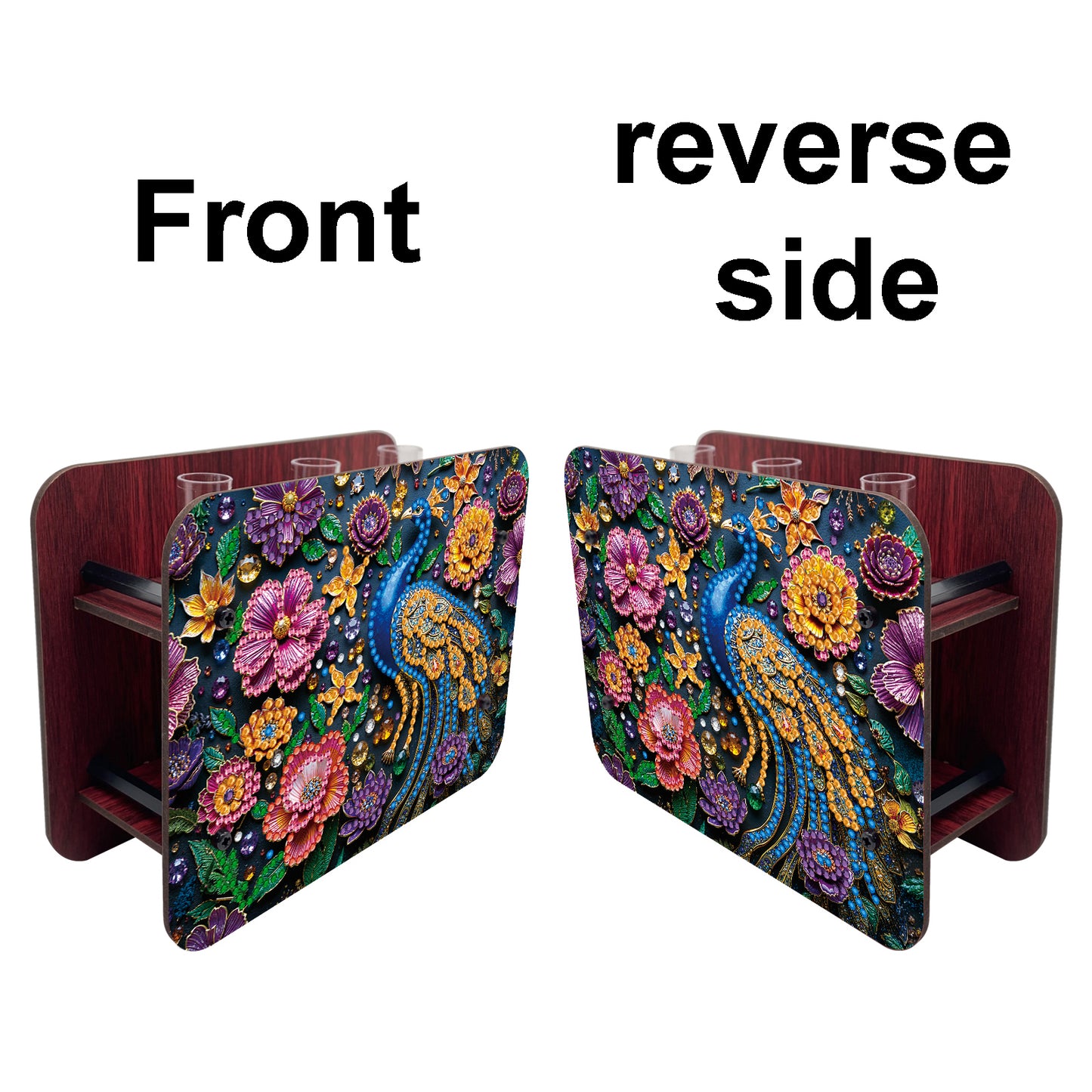 Gem Peacock DIY Diamond Painting Wooden Tube Vase for Adults Gift Home Decor