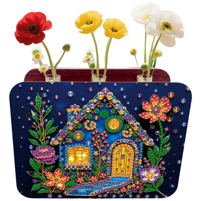 Gem House DIY Diamond Painting Wooden Tube Vase for Adults Gift Idea Home Decor