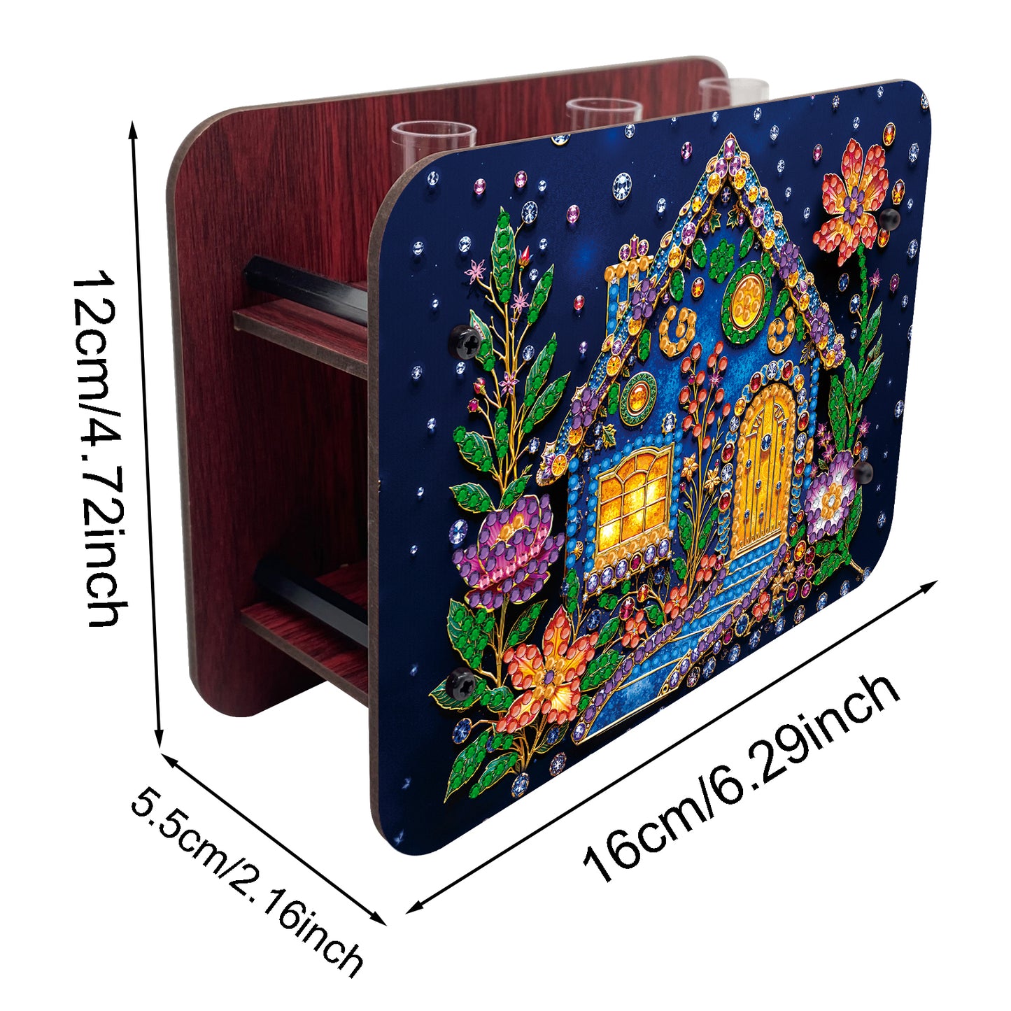 Gem House DIY Diamond Painting Wooden Tube Vase for Adults Gift Idea Home Decor