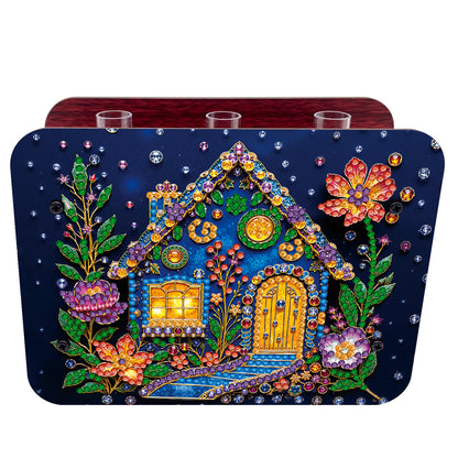 Gem House DIY Diamond Painting Wooden Tube Vase for Adults Gift Idea Home Decor