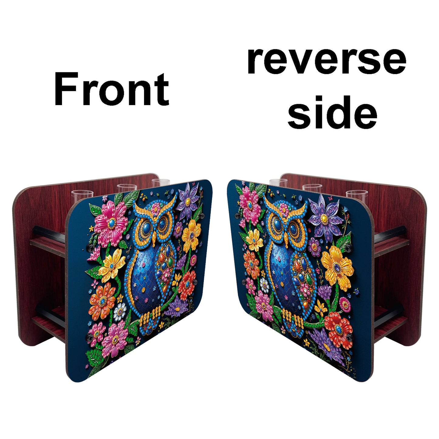 Gem Owl DIY Diamond Painting Wooden Tube Vase for Adults Gift Idea Home Decor