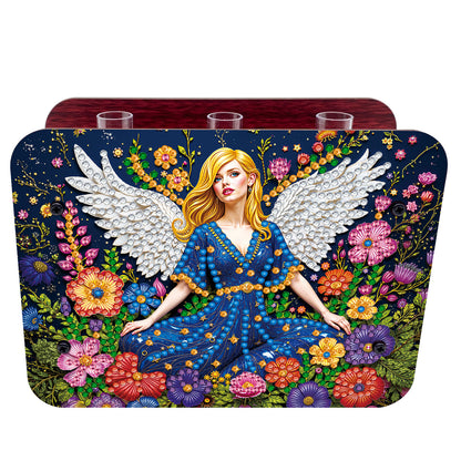 Angel Girl DIY Diamond Painting Wooden Tube Vase for Adults Gift Idea Home Decor
