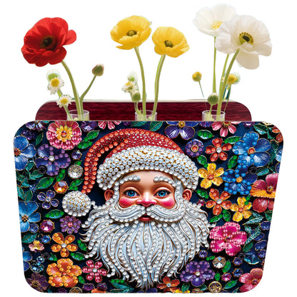 Santa Claus DIY Diamond Painting Wooden Tube Vase for Adults Gift Home Decor