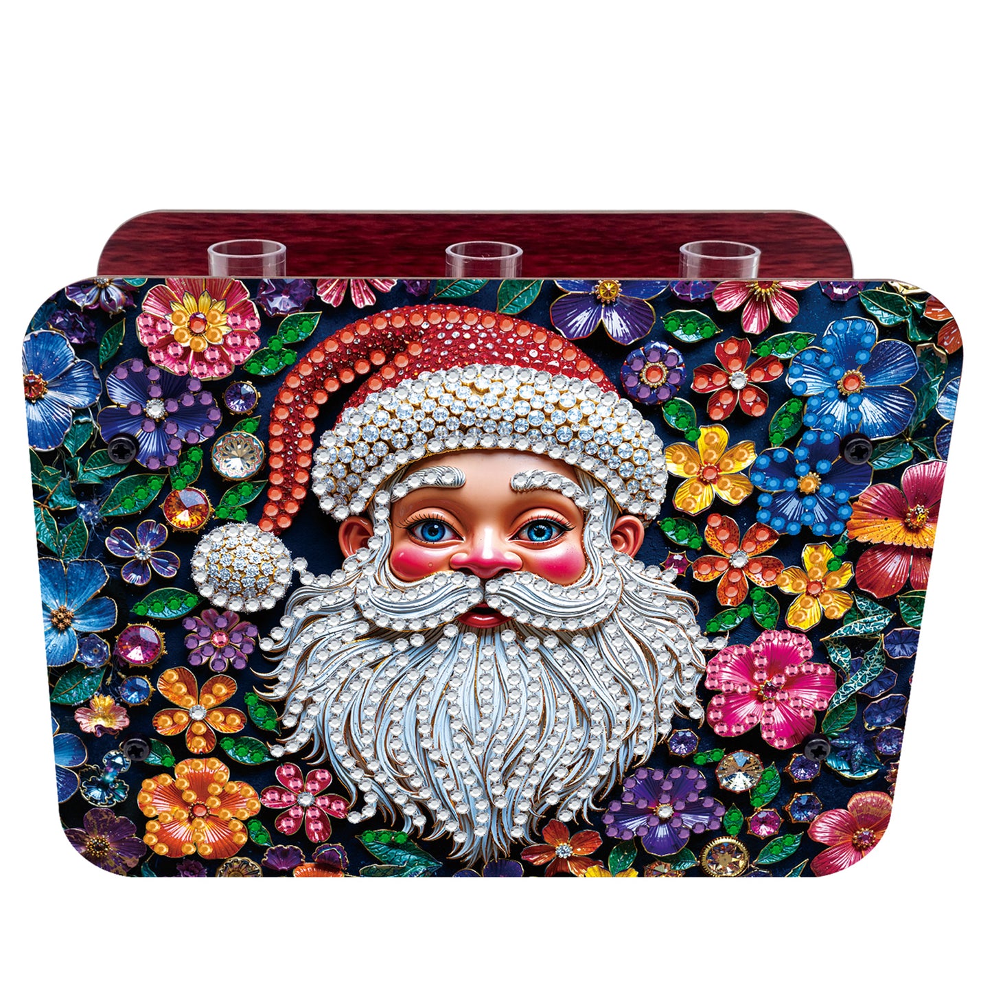 Santa Claus DIY Diamond Painting Wooden Tube Vase for Adults Gift Home Decor