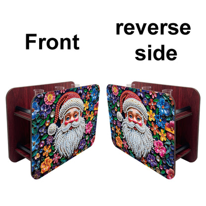 Santa Claus DIY Diamond Painting Wooden Tube Vase for Adults Gift Home Decor