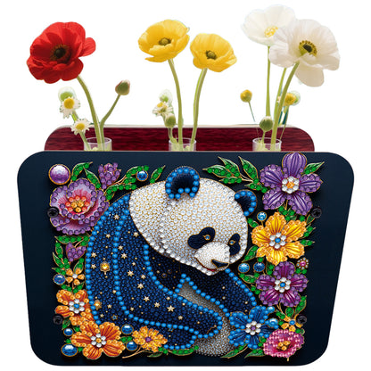 Gem Panda DIY Diamond Painting Wooden Tube Vase for Adults Gift Idea Home Decor