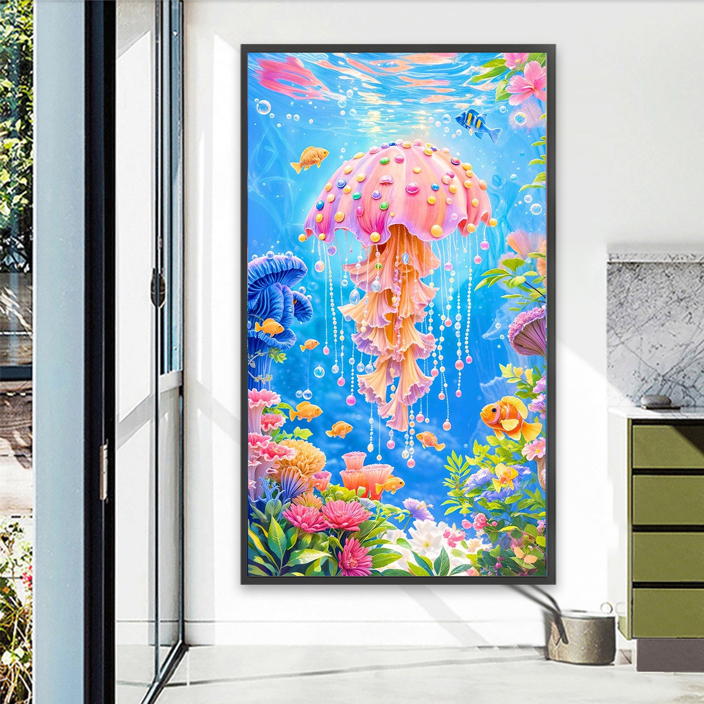Jellyfish - Full Round Drill Diamond Painting 40*70CM