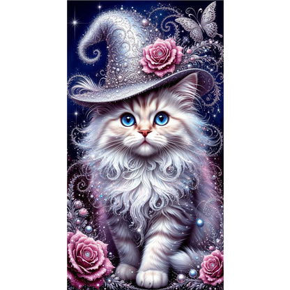 Cat - Full Round Drill Diamond Painting 40*70CM
