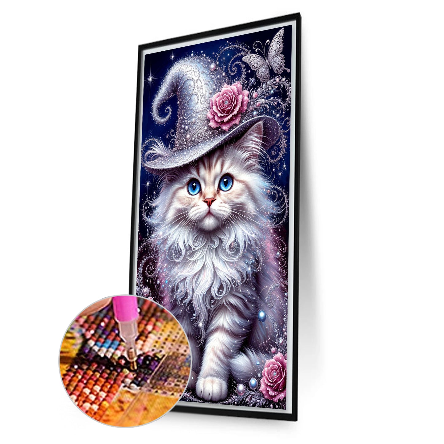 Cat - Full Round Drill Diamond Painting 40*70CM