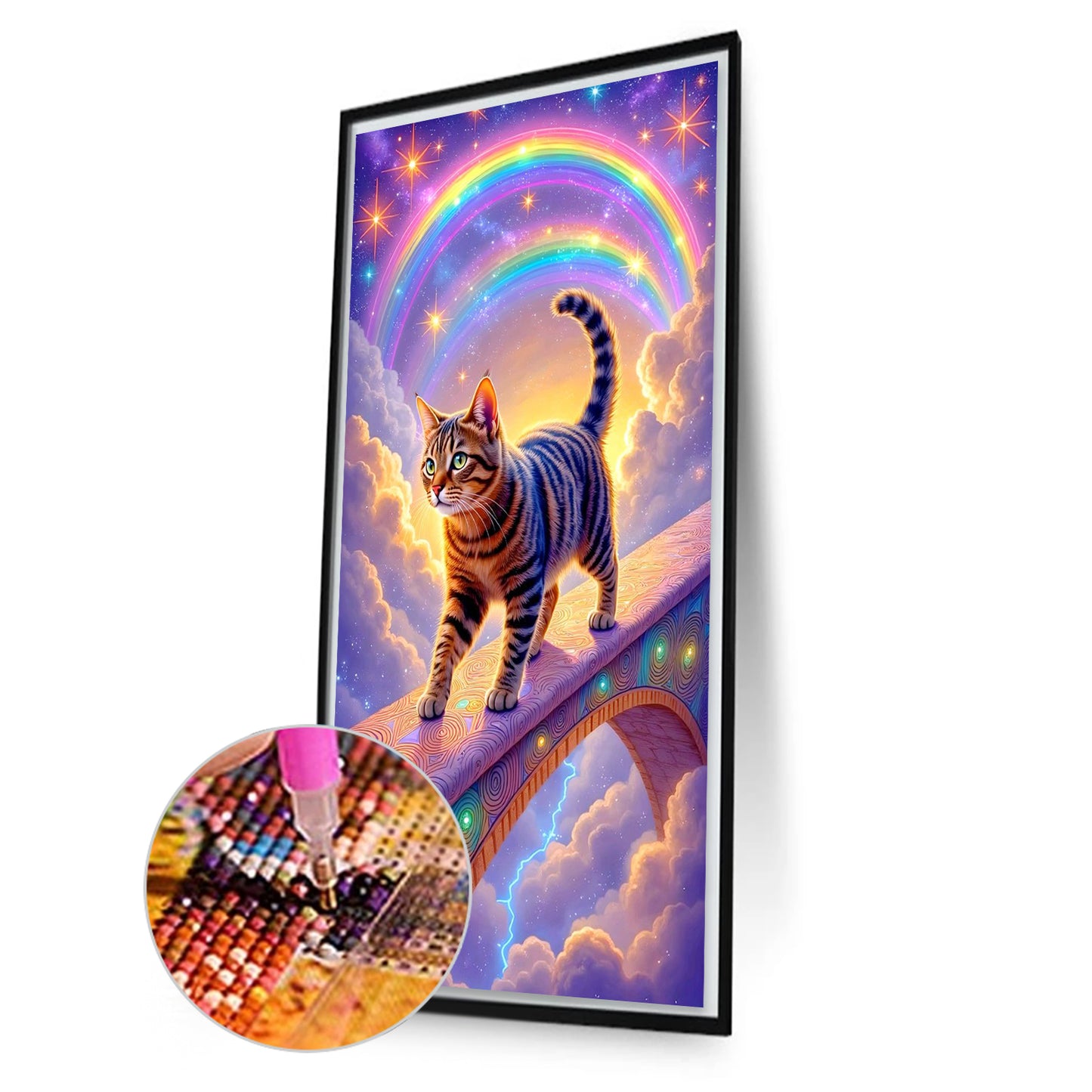 Rainbow Cat - Full Round Drill Diamond Painting 40*70CM
