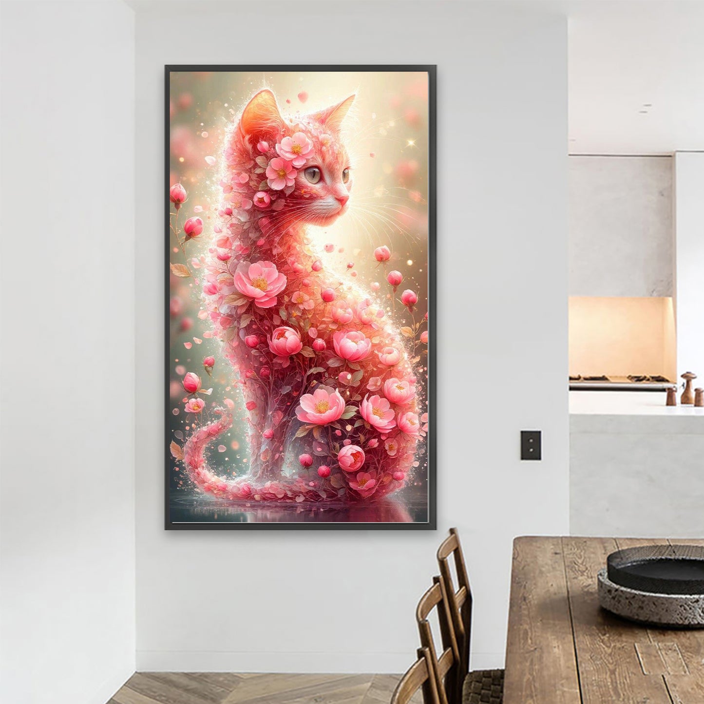 Flowers And Cats - Full Round Drill Diamond Painting 40*70CM