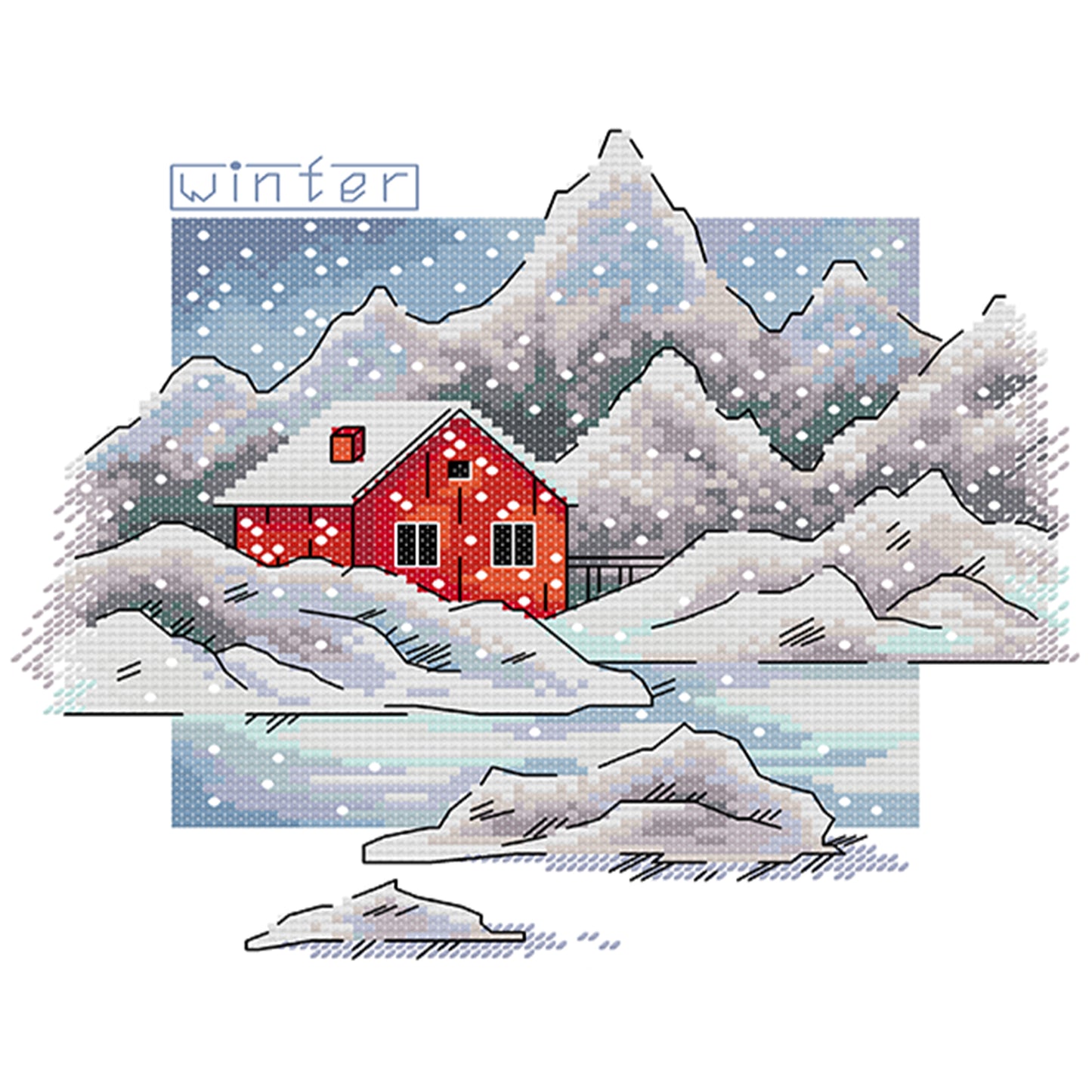 Winter - 14CT Stamped Cross Stitch 26*22CM (Joy Sunday)