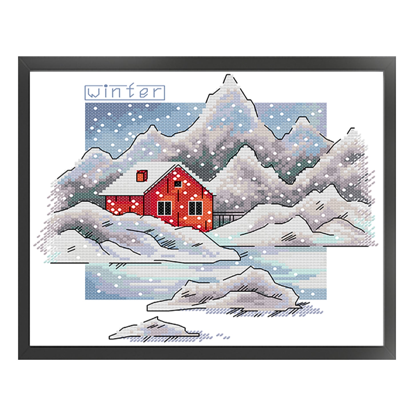 Winter - 14CT Stamped Cross Stitch 26*22CM (Joy Sunday)