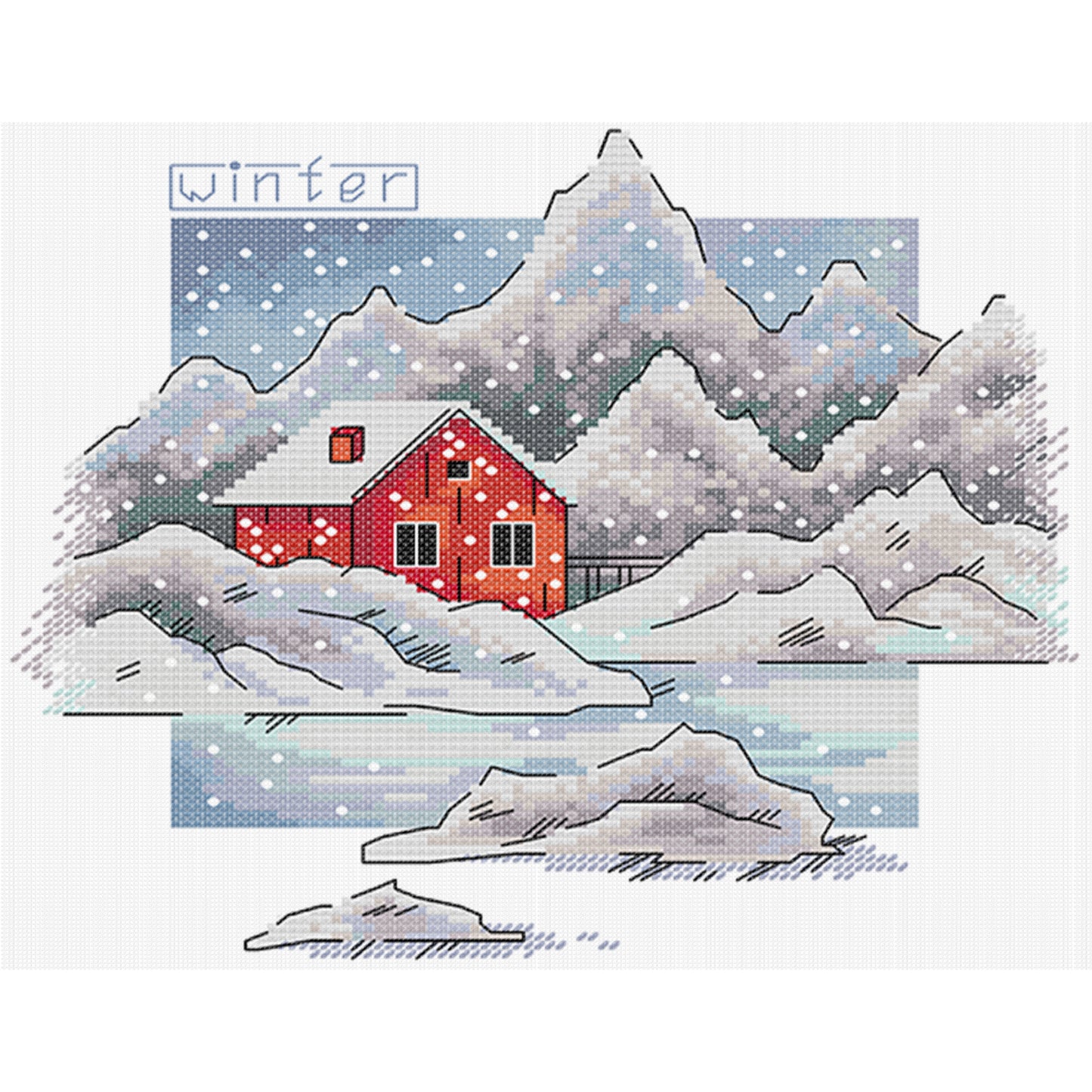 Winter - 14CT Stamped Cross Stitch 26*22CM (Joy Sunday)