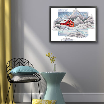 Winter - 14CT Stamped Cross Stitch 26*22CM (Joy Sunday)