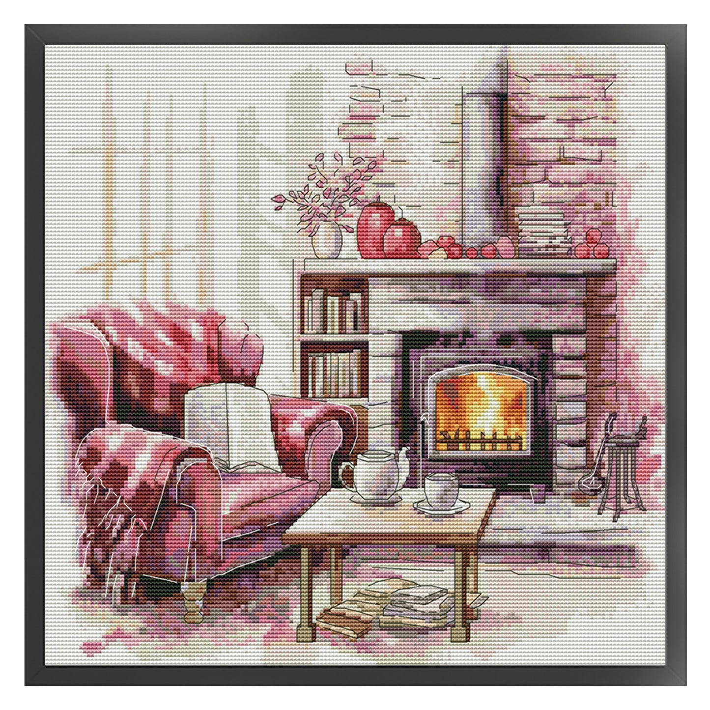 Warm Home - 14CT Stamped Cross Stitch 37*37CM (Joy Sunday)