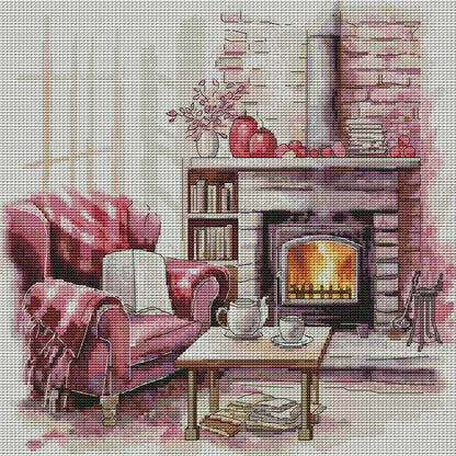 Warm Home - 14CT Stamped Cross Stitch 37*37CM (Joy Sunday)