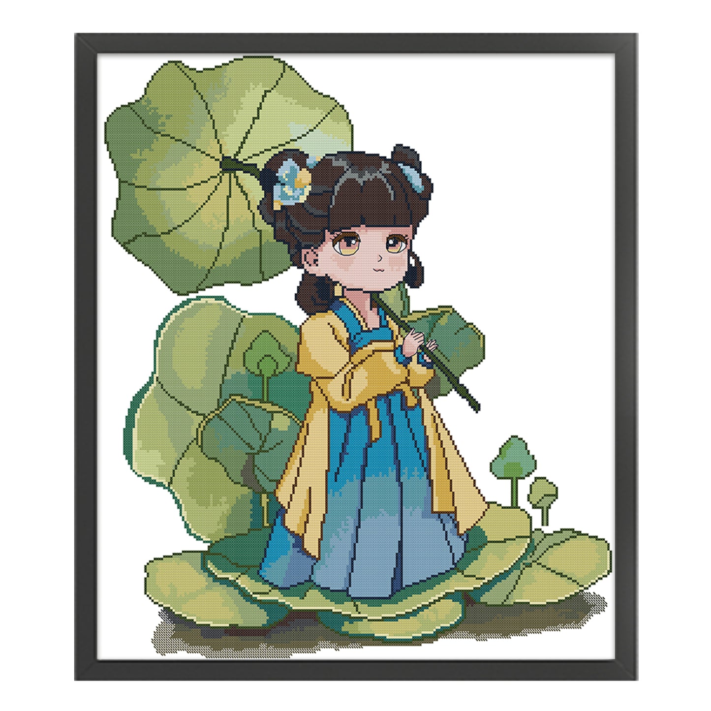 Lotus Charm - 14CT Stamped Cross Stitch 48*53CM (Joy Sunday)