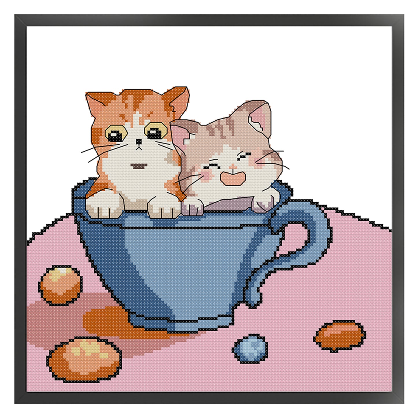 Don'T Crowd! - 14CT Stamped Cross Stitch 31*31CM (Joy Sunday)