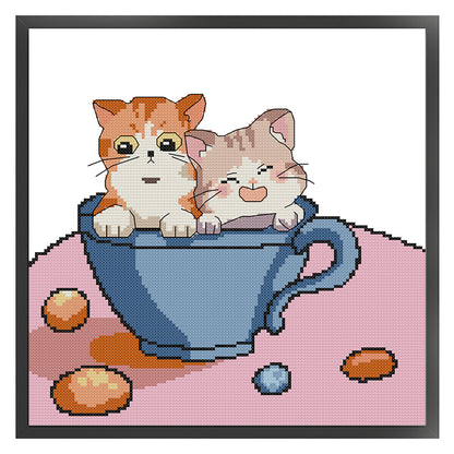 Don'T Crowd! - 14CT Stamped Cross Stitch 31*31CM (Joy Sunday)