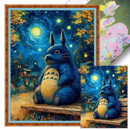 Totoro Under The Stars - 11CT Stamped Cross Stitch 50*68CM (Mona Lisa Brand)