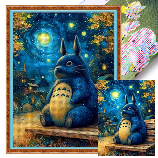 Totoro Under The Stars - 11CT Stamped Cross Stitch 50*68CM (Mona Lisa Brand)