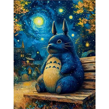 Totoro Under The Stars - 11CT Stamped Cross Stitch 50*68CM (Mona Lisa Brand)