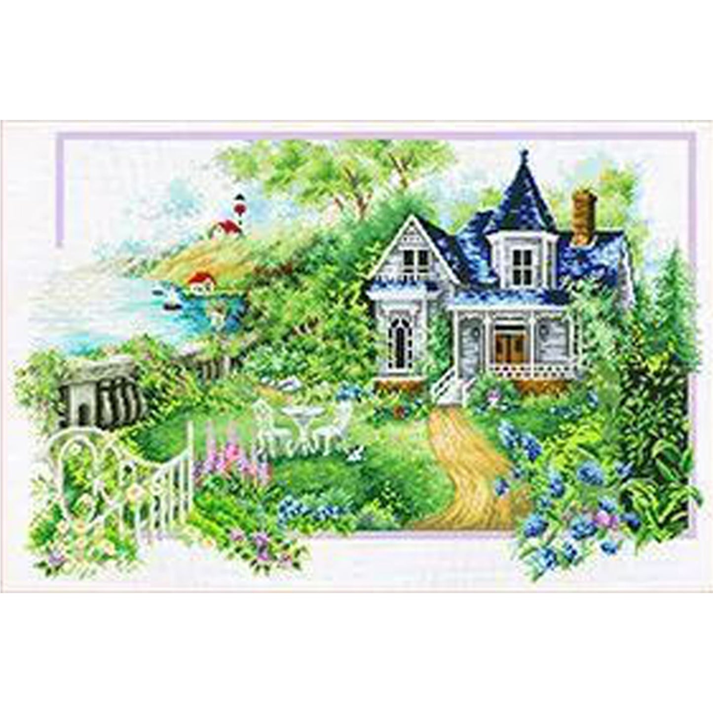 4Pcs Spring, Summer, Autumn, Winter - 11CT Stamped Cross Stitch 85*60CM (Mona Lisa Brand)
