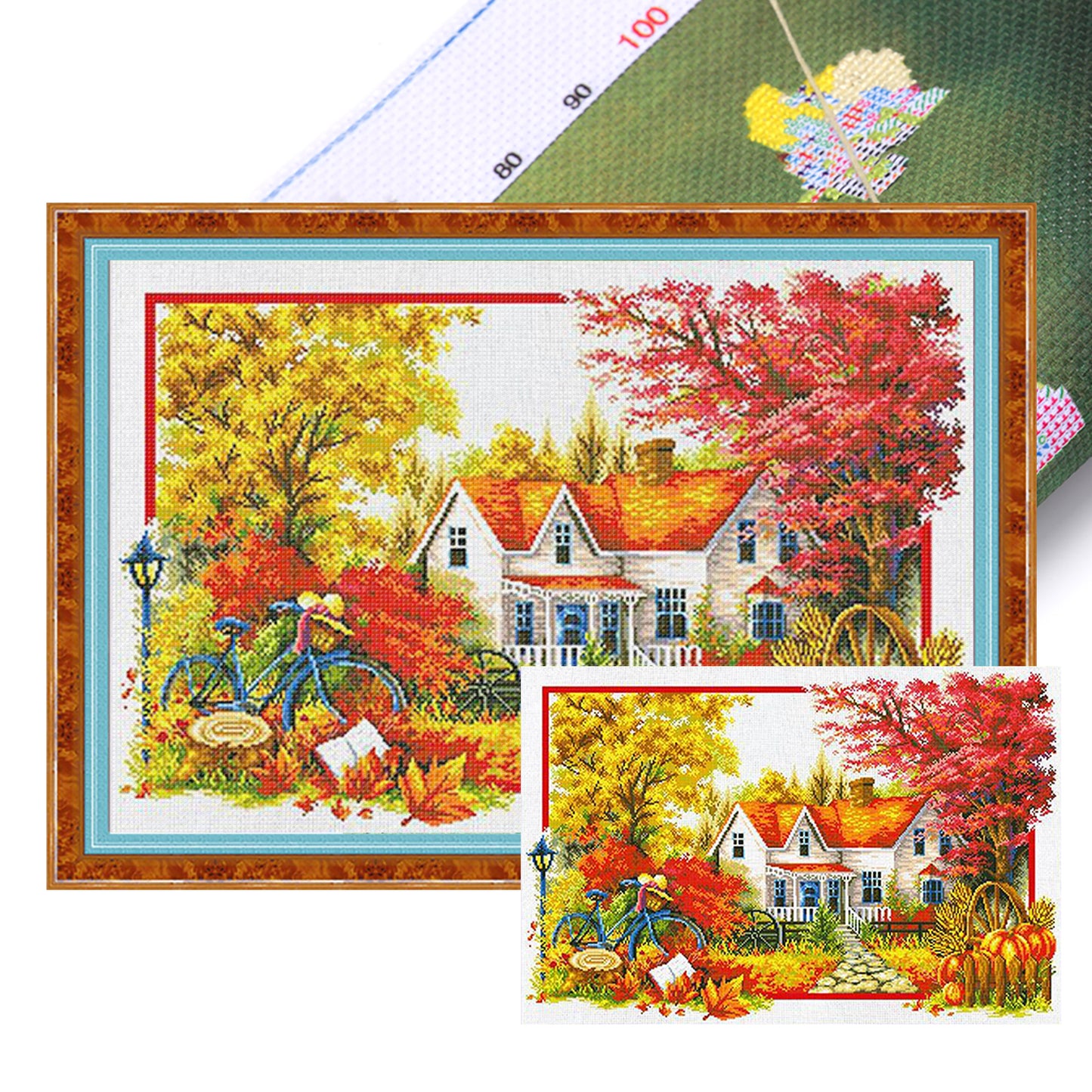 Autumn'S Abundance - 11CT Stamped Cross Stitch 85*60CM (Mona Lisa Brand)