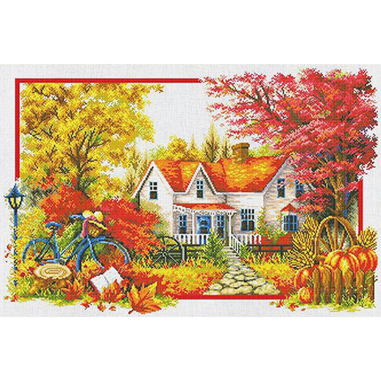 Autumn'S Abundance - 11CT Stamped Cross Stitch 85*60CM (Mona Lisa Brand)