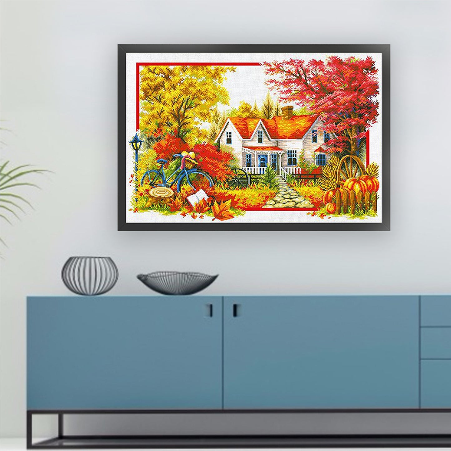 Autumn'S Abundance - 11CT Stamped Cross Stitch 85*60CM (Mona Lisa Brand)