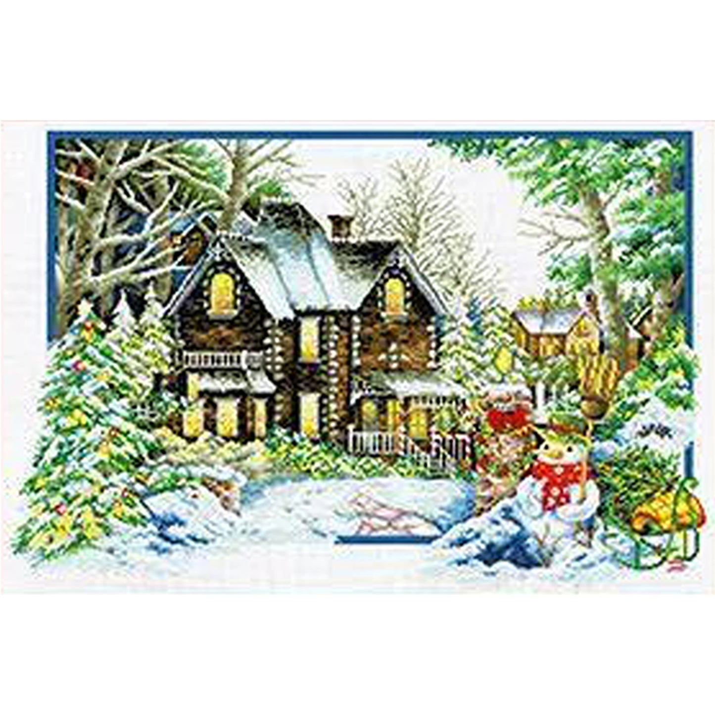 Winter'S Tenderness - 11CT Stamped Cross Stitch 85*60CM (Mona Lisa Brand)