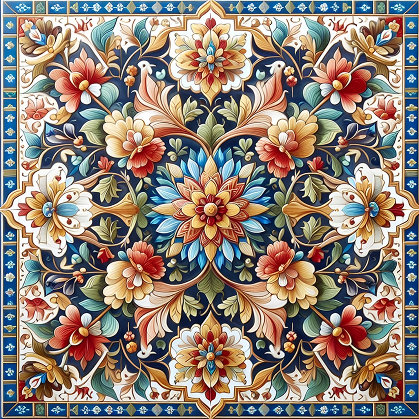 Floral Datura - Full Round Drill Diamond Painting 40*40CM