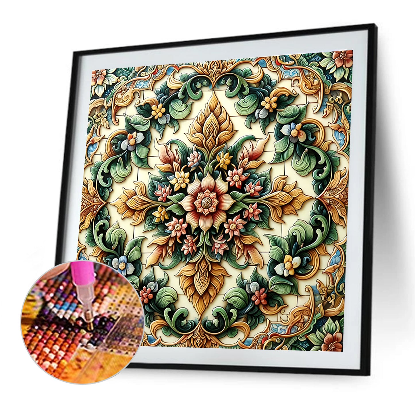 Floral Datura - Full Round Drill Diamond Painting 40*40CM