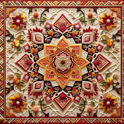 Floral Datura - Full Round Drill Diamond Painting 40*40CM