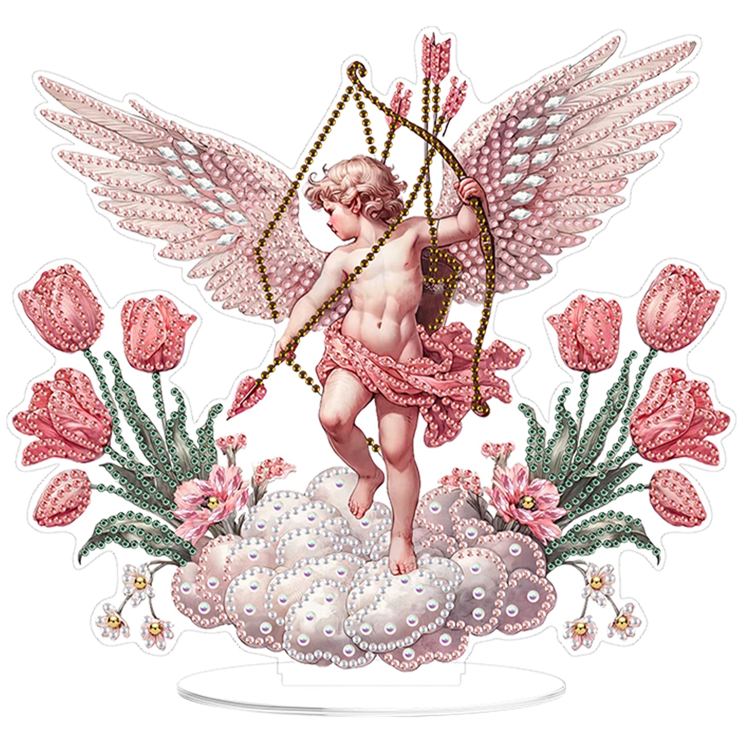 2D Flat DIY Angel Acrylic Diamond Painting Tabletop Ornaments Kit Home Decor