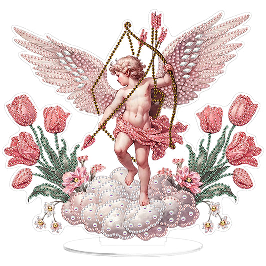 2D Flat DIY Angel Acrylic Diamond Painting Tabletop Ornaments Kit Home Decor