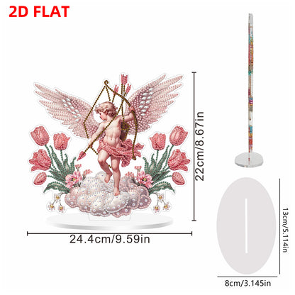 2D Flat DIY Angel Acrylic Diamond Painting Tabletop Ornaments Kit Home Decor